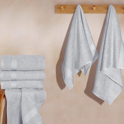 GLAMBURG Ultra Soft 6-Piece Hand Towel Set 16x28-100% Ringspun Cotton
