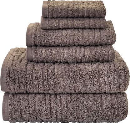SKL Home CloudSoft 100% Cotton Luxury 6-Piece Towel Set, 600 GSM, Ultra Plush &