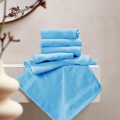 GLAMBURG Ultra Soft 12-Piece Washcloths Set 13x13-100% Ringspun Cotton