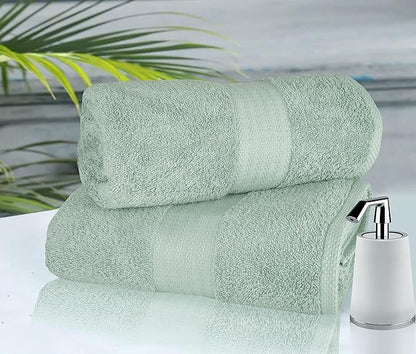 GLAMBURG Premium Cotton Oversized 2 Pack Bath Sheet 35x70-100% Pure Cotton
