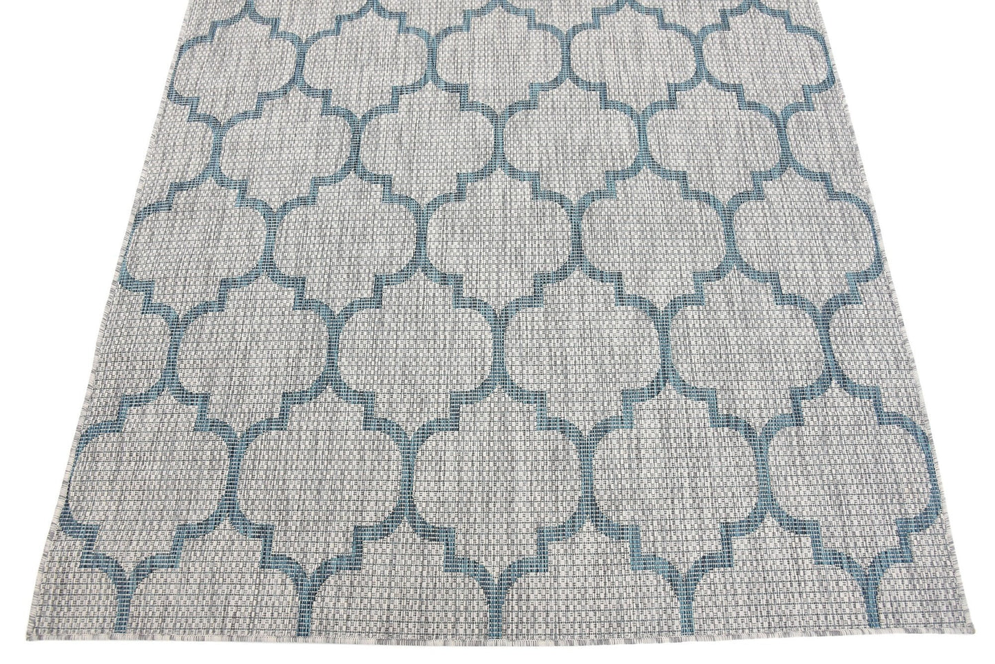 Unique Loom Outdoor Trellis Collection Area Rug (5' 3" x 8' Rectangle, Gray/ Ivory)