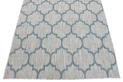 Unique Loom Outdoor Trellis Collection Area Rug (5' 3" x 8' Rectangle, Gray/ Ivory)
