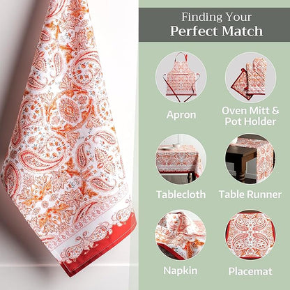 Maison d' Hermine Kitchen Towels Set of 3 100% Cotton 20" x 27.5" Reusable