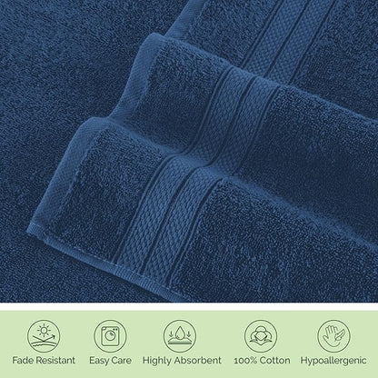 Elegant Comfort Luxury 6-Piece Towel Set, Premium Soft 100% Turkish Cotton