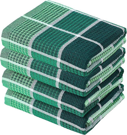 Bright Large Kitchen Towels, 16 Inch x 26 Inch Buffalo Check Dish Towels