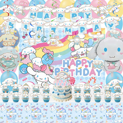 Birthday Party Decorations, Party Supplies Include Banner, Backdrop, latex Balloons, Hanging Swirls, Foil Balloon, Cake Cupcake Toppers, Tablecloth
