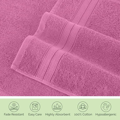 Elegant Comfort Luxury 6-Piece Towel Set, Premium Soft 100% Turkish Cotton