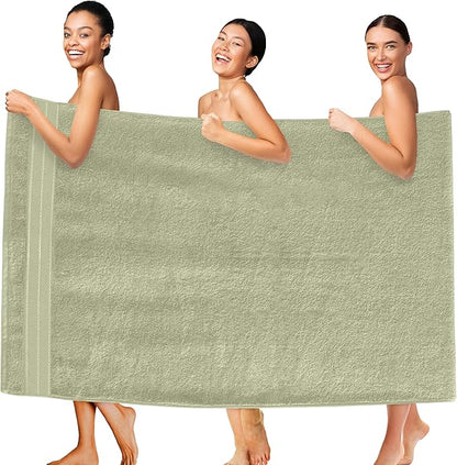 Elegant Comfort Three Line Popcorn Extra Large Luxury Bath Towel