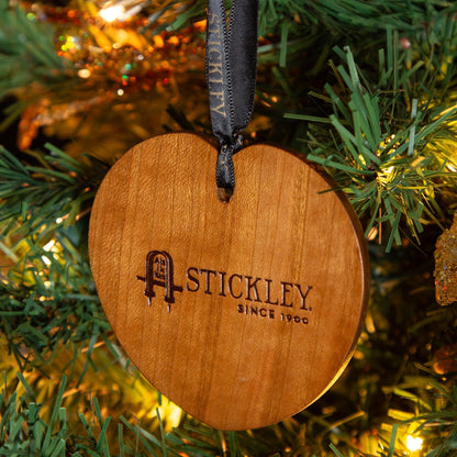 Stickley Dragonfly Ornament, Walnut and Cherry, Decorative Inlay, Mission Style, Stickley-Branded Hanging Ribbon, Gift Box, 3.75in W x 3.75in H