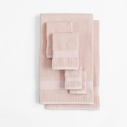 NY Loft 100% Cotton 6 Piece Bath Towel Set | Pink Towels | Soft & Absorbent