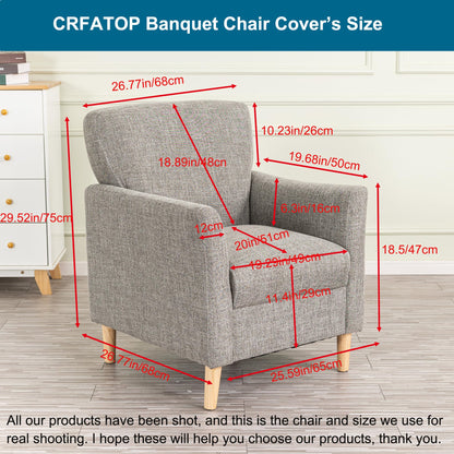 CRFATOP Stretch Mid Century Modern Armchair Slipcover 1-Piece Printed Accent Chair Covers with Arms Soft Waterproof Chair Slipcovers for Living Room Furniture Protector Office Reception Reading,A05
