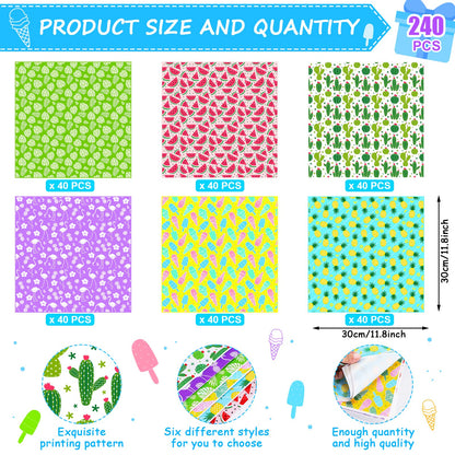 240Pcs Wax Paper Dry Waxed Deli Paper Sheets 12x12 inch Sandwich Wrap Parchment Papers Burger Wrapper Food Wrapping Papers Basket Liner for Food Home Kitchen Picnic Summer Beach Party Favors