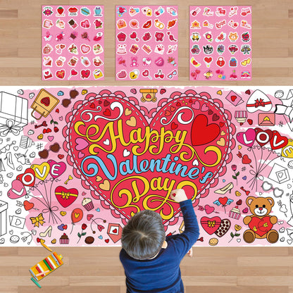 Valentines Party Supplies with DIY Stickers
