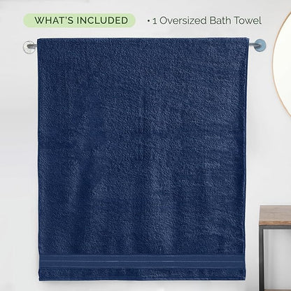 Elegant Comfort Three Line Popcorn Extra Large Luxury Bath Towel
