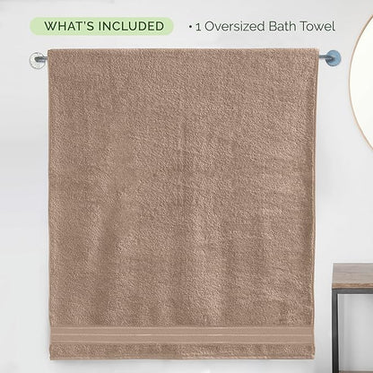 Elegant Comfort Three Line Popcorn Extra Large Luxury Bath Towel