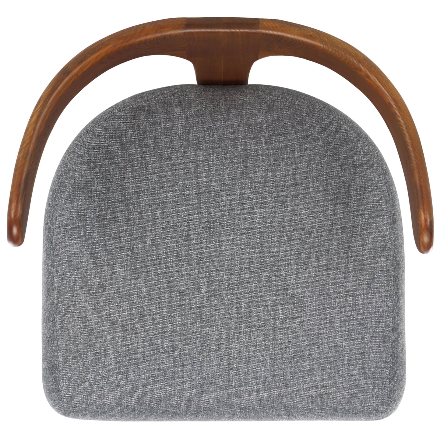 SAFAVIEH Home Collection Oreus Mid-Century Modern Grey Linen/Brown Walnut Solid Wood Accent Chair