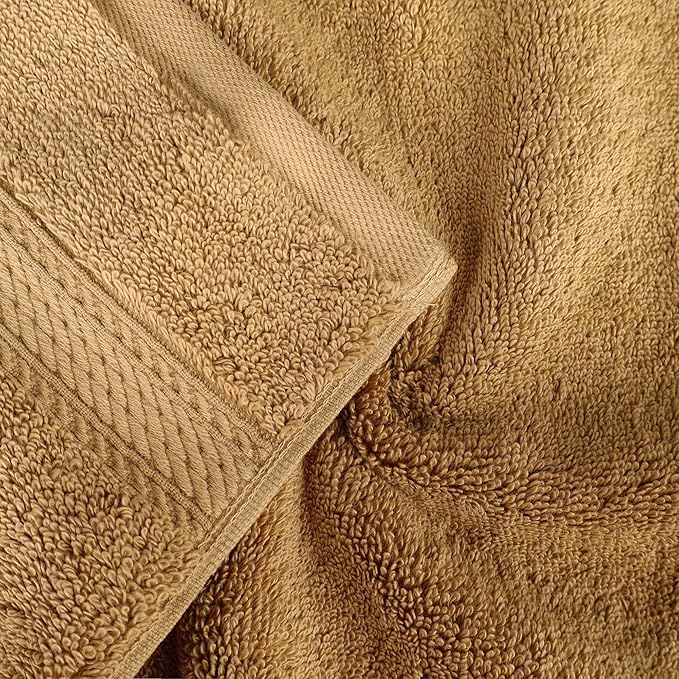 SUPERIOR Egyptian Cotton Pile 8 Piece Towel Set, Includes 2 Bath, 2 Hand