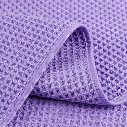 POLYTE 430 GSM Microfiber Lint Free Washcloth Face Towel, 13 x 13 in, 4 Pack