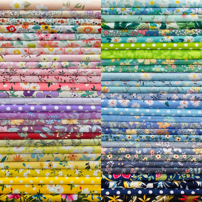Newamishquilt 10" x 10" 50 PCS 100% Cotton Fabric Bundles for Quilting Sewing DIY & Quilt Beginners, Quilting Supplies Fabric Squares
