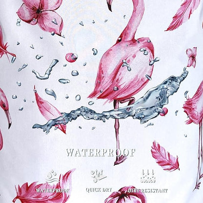 Pink Flamingo Laundry Basket Animal Foldable Funny Laundry Hamper Oxford Cloth