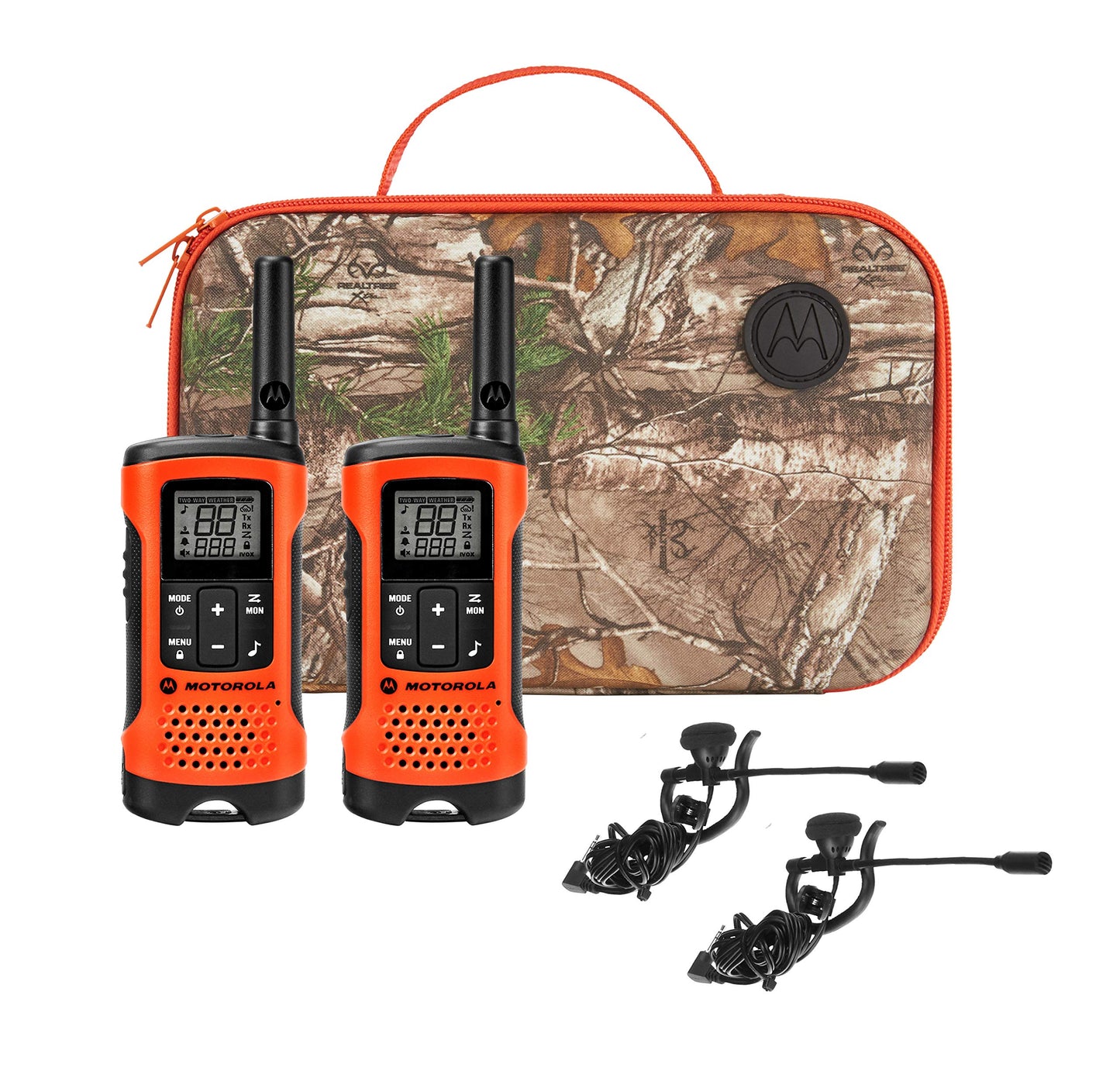 Motorola Solutions, Portable FRS, T210, Talkabout, Two-Way Radios, Rechargeable, 22 Channel, 20 Mile, Black W/Red, 2 Pack