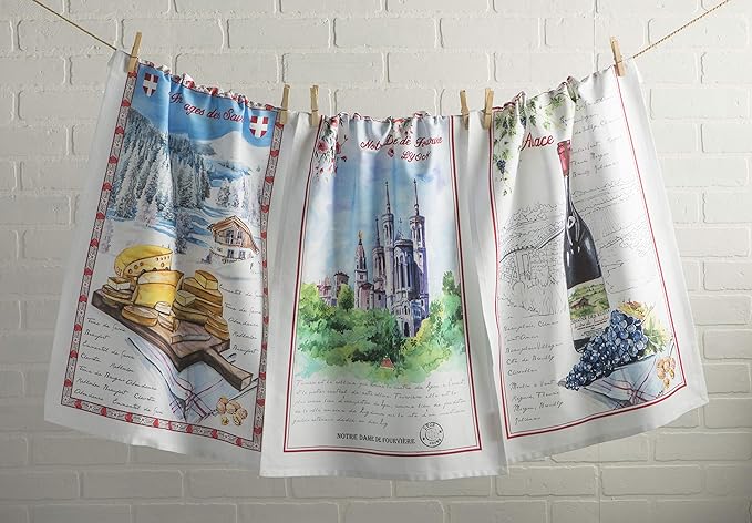 Maison d' Hermine Kitchen Towels Set of 3 100% Cotton 27.50" x 20" Reusable
