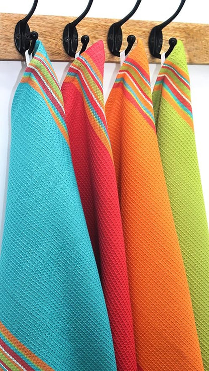 COTTON CRAFT Salsa Stripe Kitchen Towel