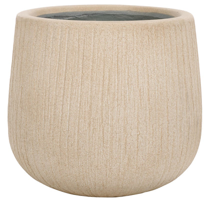 SAFAVIEH Outdoor - Francia Beige Concrete Ficonstone Planter Pot with Drainage Hole, Frost Resistant Garden Planter for Patio, Deck, Indoor Outdoor Use, 15.7" W x 15.7" D x 14" H (PAT1523B)