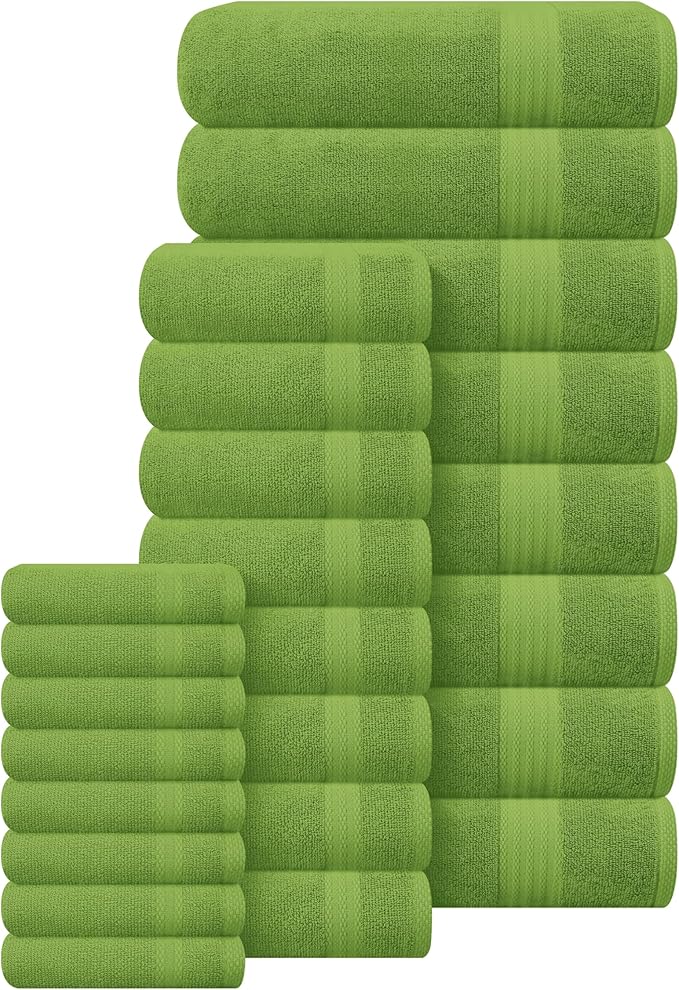 GLAMBURG Ultra Soft 24-Piece Towel Set