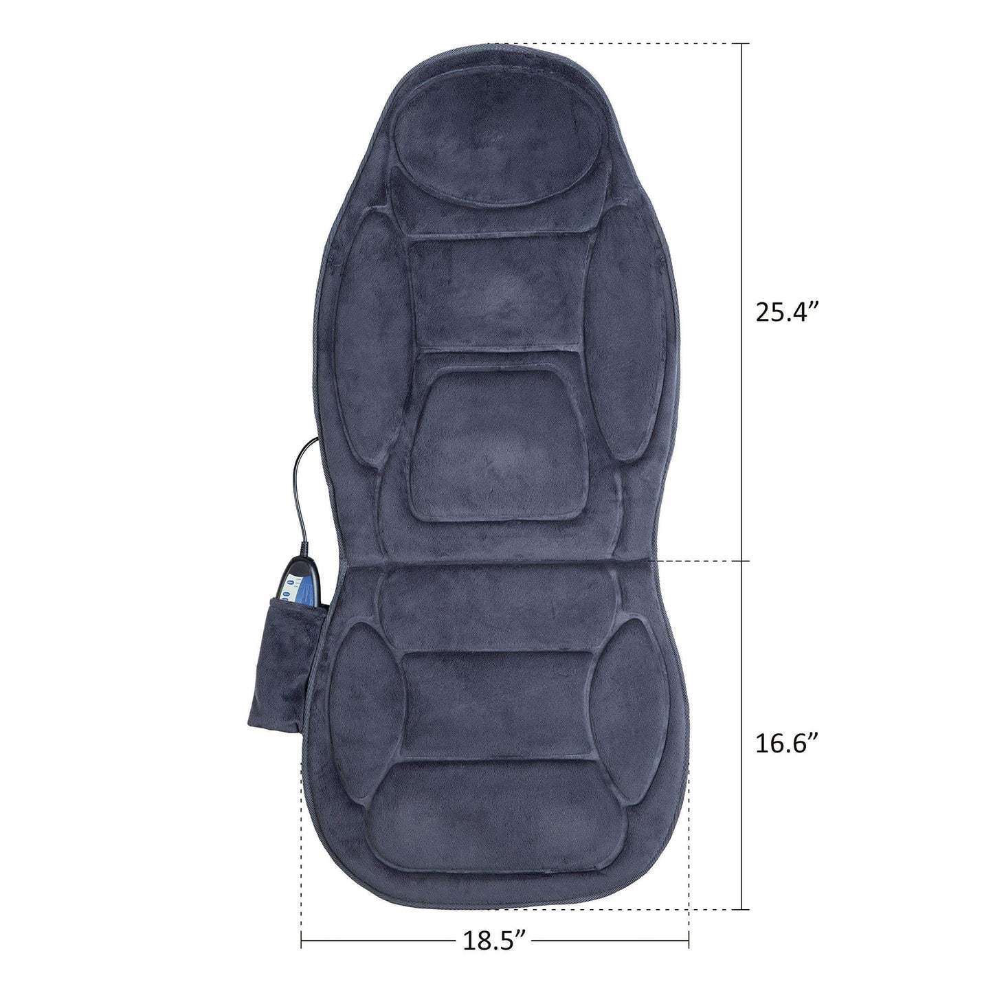 Snailax Vibration Back Massager with Heat, Massage Seat Cushion with 6 Vibrating Motors and 2 Heat Levels, Massage Chair Pad for Home Office use, Gifts for Him Her