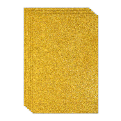 PATIKIL 2mm(1/10") Thick Non Adhesive Glitter Foam Sheet 16x24inch(40x60cm) Gold Tone, EVA Shiny Foam Board for Craft, 6 Pcs
