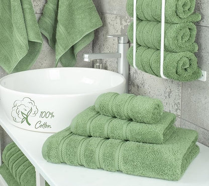 American Soft Linen Premium 3 Piece Towel Set, 1 Bath Towel 1 Hand Towel 1