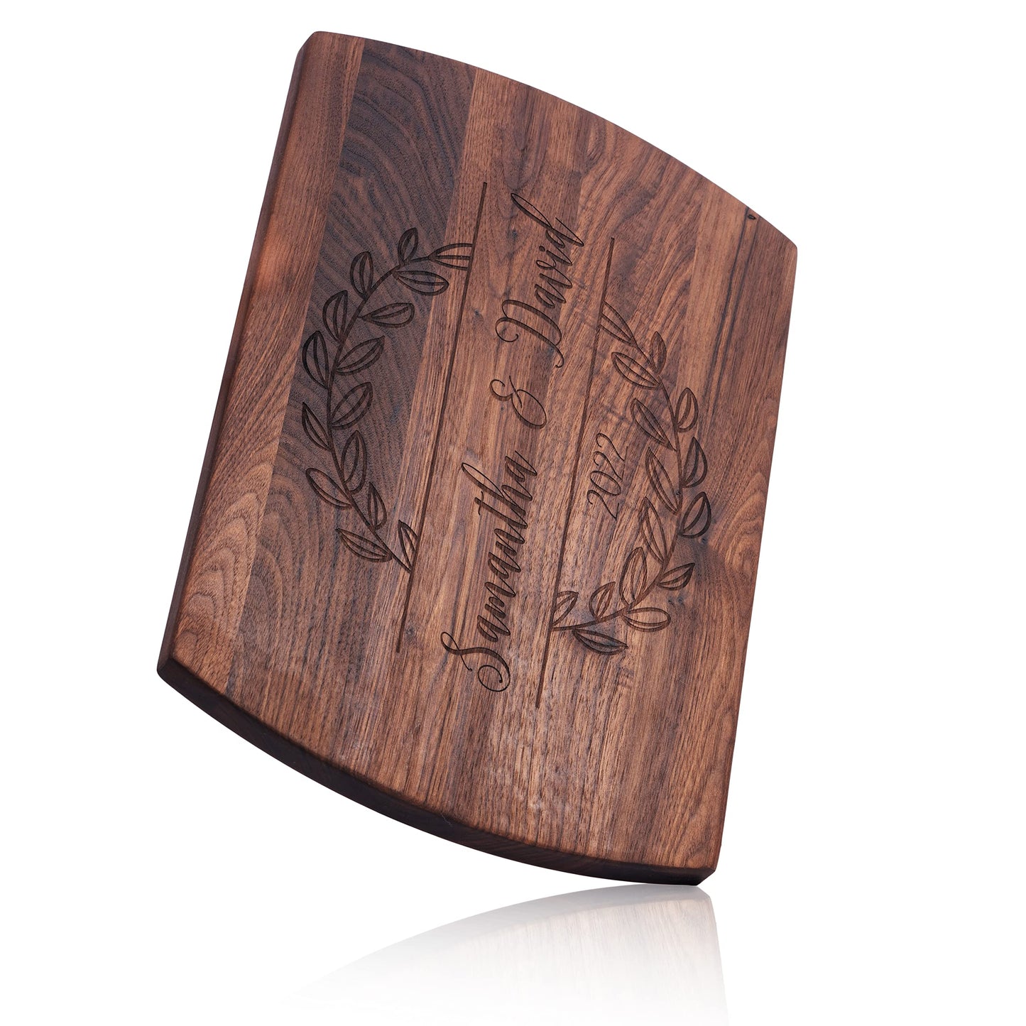 Blue Ridge Mountain Gifts Personalized Laser Engraved Wooden Cutting Board New Home Essentials - Customized Chopping Board for Weddings, Anniversaries, Birthdays or Mother's Day