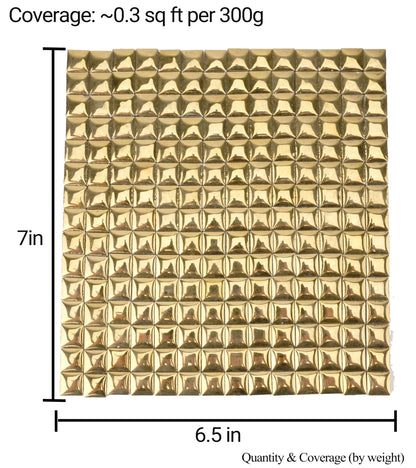 Samjobroad Gold Ceramic Mosaic Tiles for Crafts Bulk, 12mm Square Small Ceramic Tiles for Mosaic, 300g/200 Mosaic Pieces for Art Projects & Home Décor
