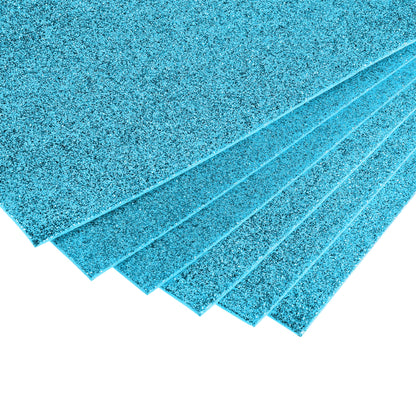 uxcell Light Blue Shiny EVA Foam Sheets 23.6x15.7in 1.5mm Thick for Crafts DIY 6 Pcs