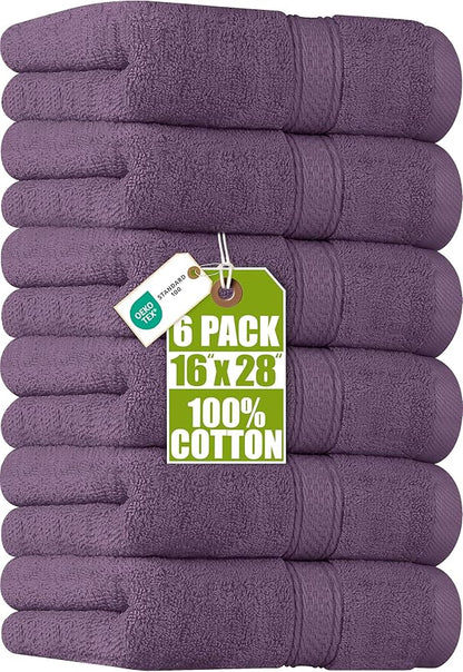 Utopia Towels 6 Pack Premium Hand Towels Set, 16 by 28 inches, 100% Ring Spun
