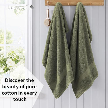 LANE LINEN 100% Ring Spun Cotton Luxury Bath Sheet 2 Pcs