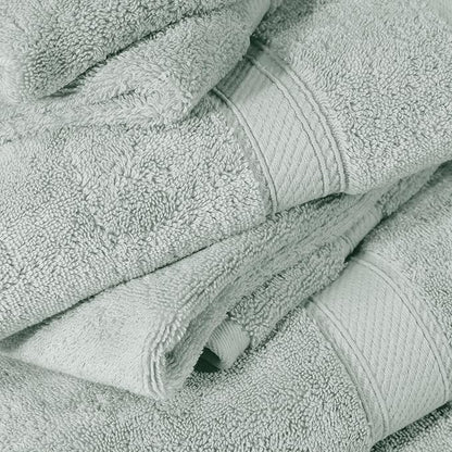 SUPERIOR Egyptian Cotton Pile 6 Piece Towel Set, Includes 2 Bath, 2 Hand