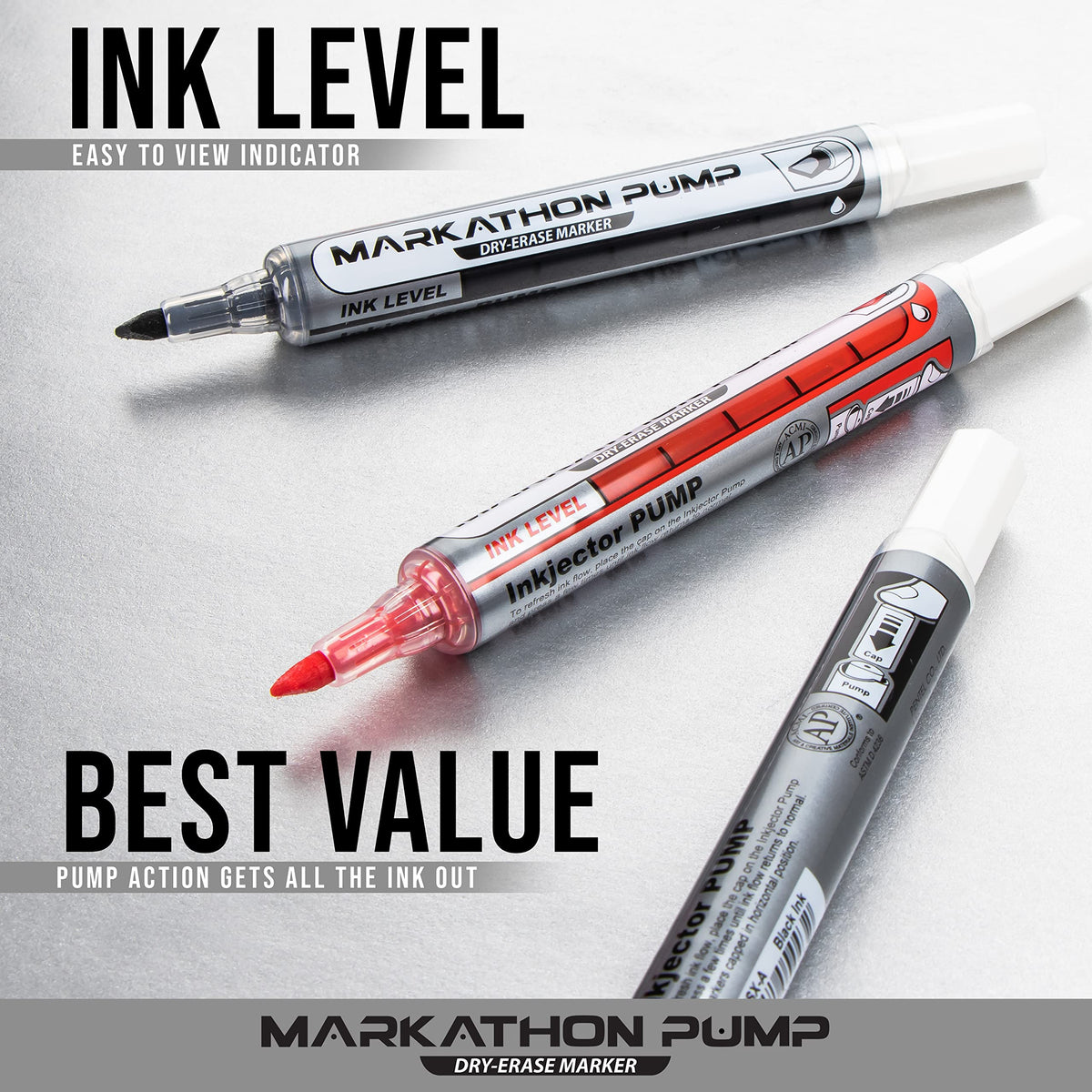 Pentel Markathon Pump Dry Erase Marker, Chisel Tip, Green Ink, 12 Pack (MWL6SX-D)