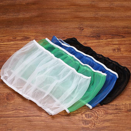Bird Cage Seed Catcher, Bird Cage Net Cover Seeds Guard, Universal Birdcage Accessories, White, Circumference 45.7"-59.1", Height 9.8" for Parrot Cockatiel Enclosures
