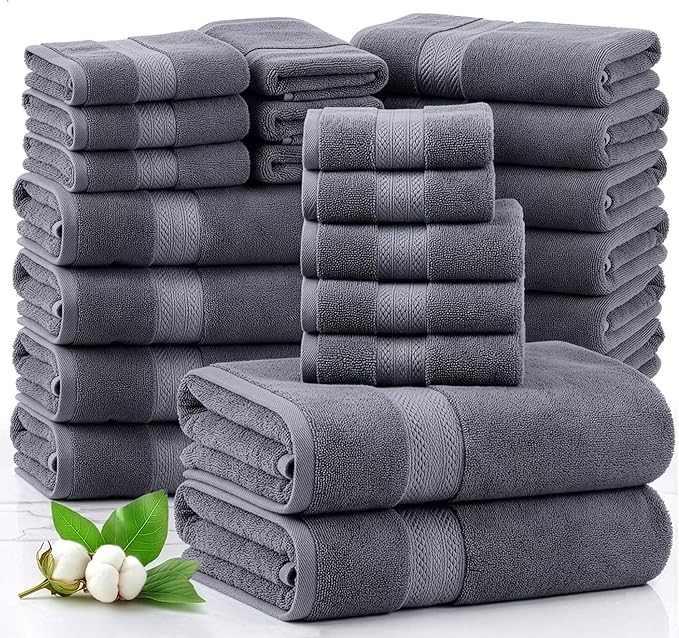LANE LINEN 100% Cotton Bath Towels Set
