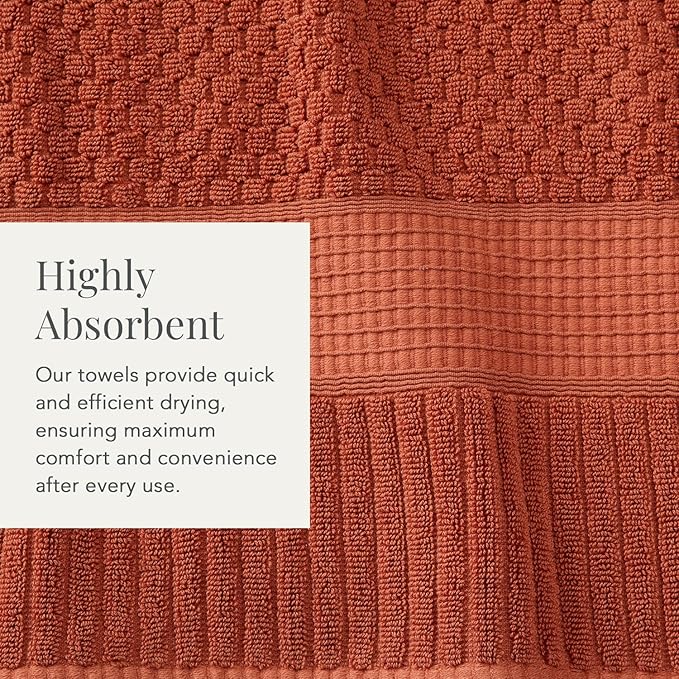 NY Loft 100% Cotton 4 Pack Bath Towel Set| Super Soft & Absorbent Quick-Dry