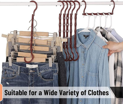 Mr. Pen- Space Saving Hangers for Clothes, Autumn Colors, Plastic Multi Clothes