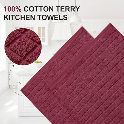 Homaxy Premium Cotton Kitchen Towels 16"x 28", Large Natural Ring Spun 390 GSM