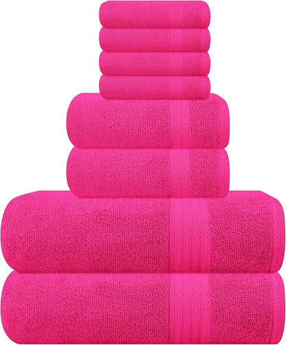 GLAMBURG Ultra Soft 8-Piece Towel Set