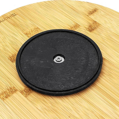 TB Home Lazy Susan Organizer for Cabinet, Pantry or Tabletop – 10" Bamboo Turntable for Kitchen, Counter or Spice Rack Storage