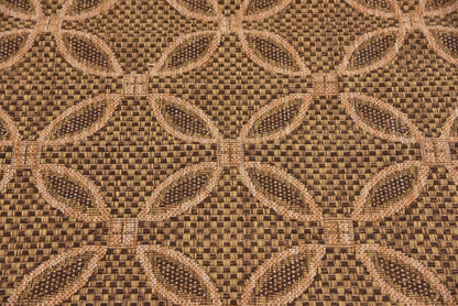 Unique Loom Outdoor Trellis Collection Area Rug - Spiral (3' 3" x 5' 1" Rectangle, Light Brown/ Brown)