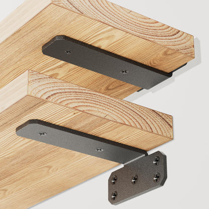 SKYSEN 12 Pack 6" Floating Shelf Bracket, Shelves Brackets, Wood Shelving Brackets Hardware - Heavy Duty - 4/6/8/10/12 inch - Real Hidden Bracket Design（tzj6-12）
