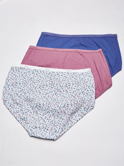 Hanes Womens Cotton Value Pack, 10-pack, Assorted (Colors May Vary) Briefs-underwear, Solid/Print Mix, 8 US