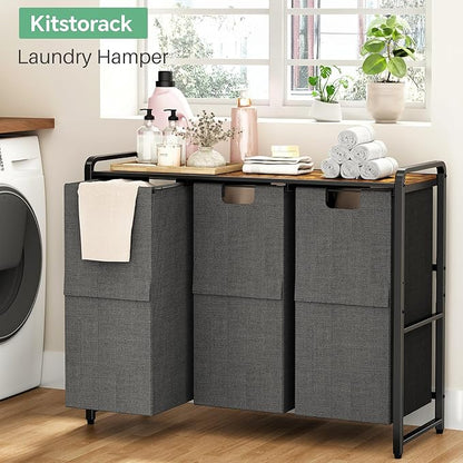 Kitstorack Laundry Hamper with Shelf